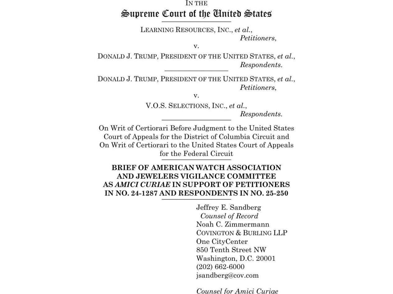 U.S. watchmakers warn of 'catastrophic harm' from tariffs